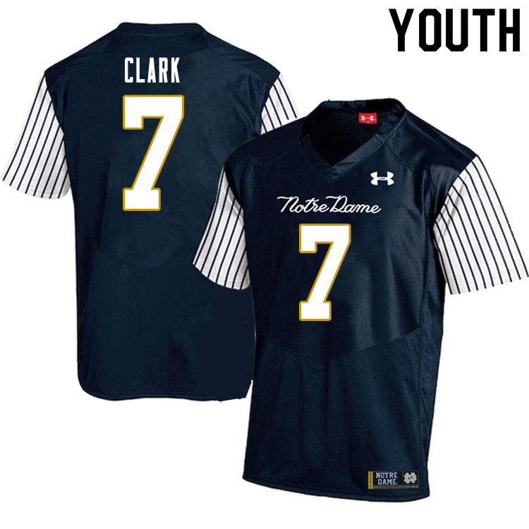 Youth #7 Brendon Clark Notre Dame Fighting Irish College Football Jerseys Sale-Alternate